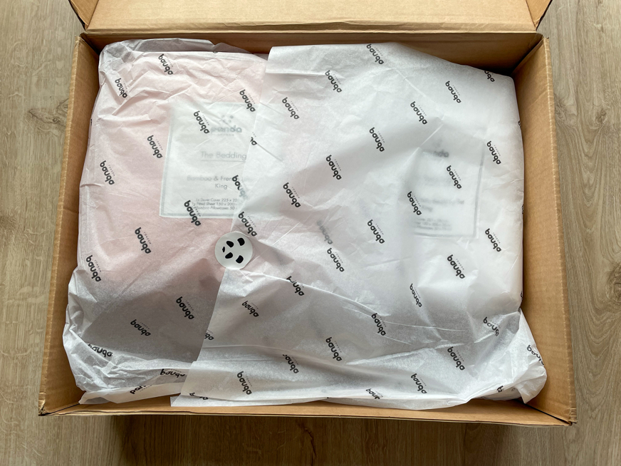 panda bedding delivery wrapping